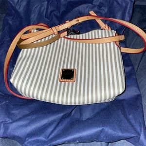 New, never used, Dooney & Burke striped cross body